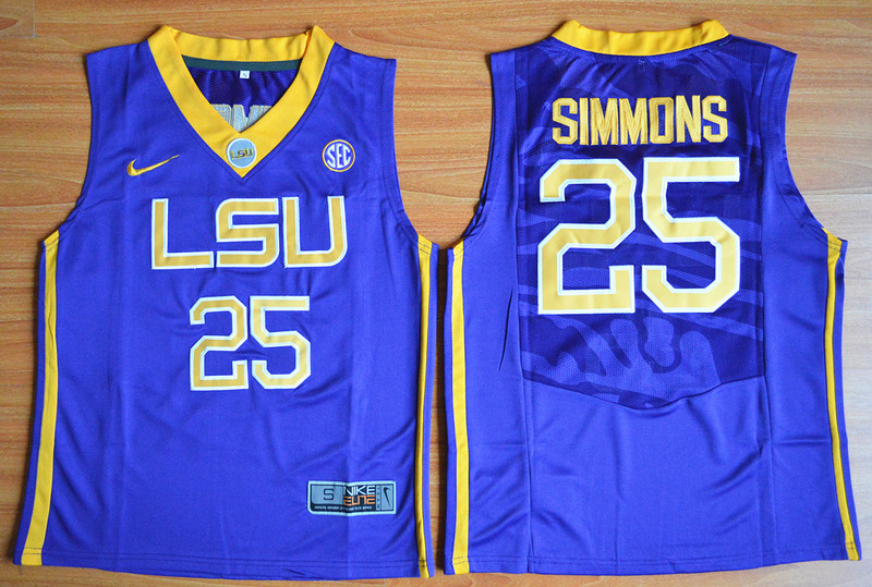Youth LSU Tigers Ben Simmons 25 NCAA Basketball Elite Jersey - Purple 