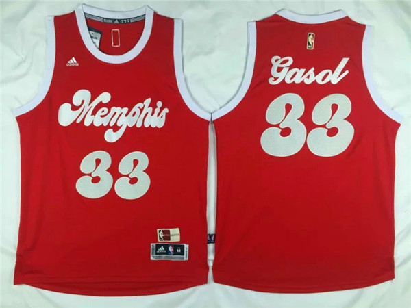 NBA Memphis Grizzlies #33 Gasol Red Jersey