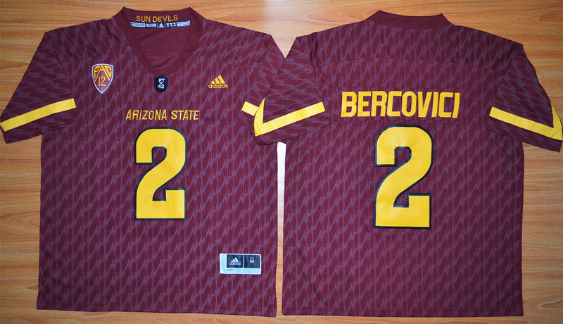 Arizona State Sun DevilsMike Bercovici 2 NCAA Football Jersey - Maroon 