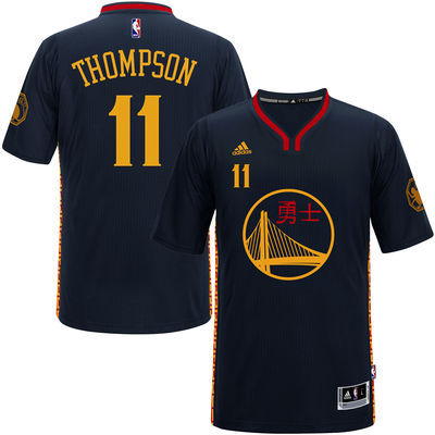 NBA Golden State Warriors #11 Thompson Chinese Stitched Monkey Year Jersey
