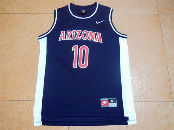 NCAA Basketball Arizona College #10 Bibby Blue Jersey