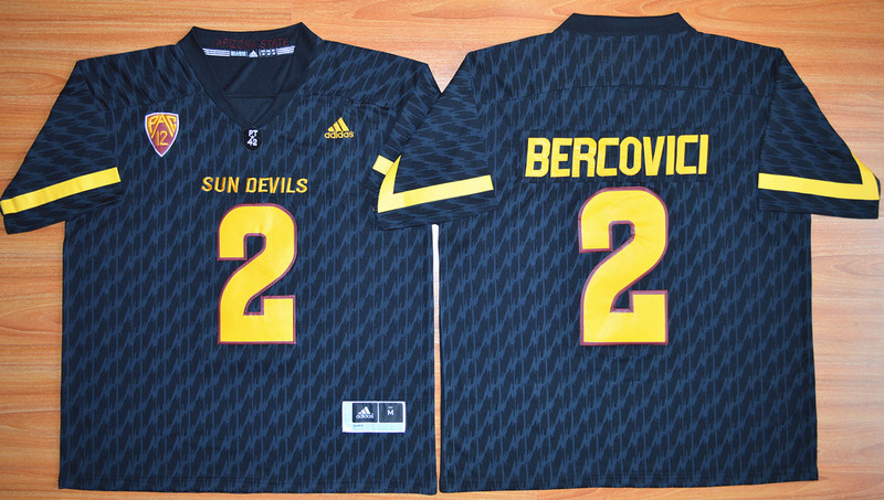 Arizona State Sun Devils Mike Bercovici 2 NCAA Football Jersey - Black 