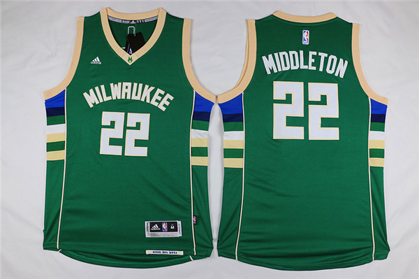 NBA Milwaukee Bucks #22 Middleton Green Jersey