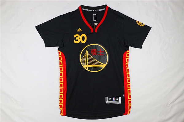 NBA Golden State Warriors #30 Curry Chinese Stitched Monkey Year Jersey