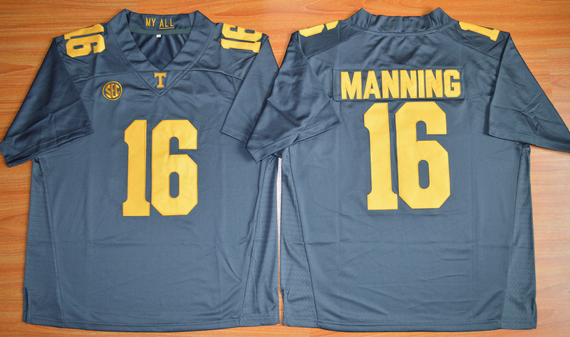 2015 Tennessee Volunteers Peyton Manning 16 NCAA Football Jersey - Grey 