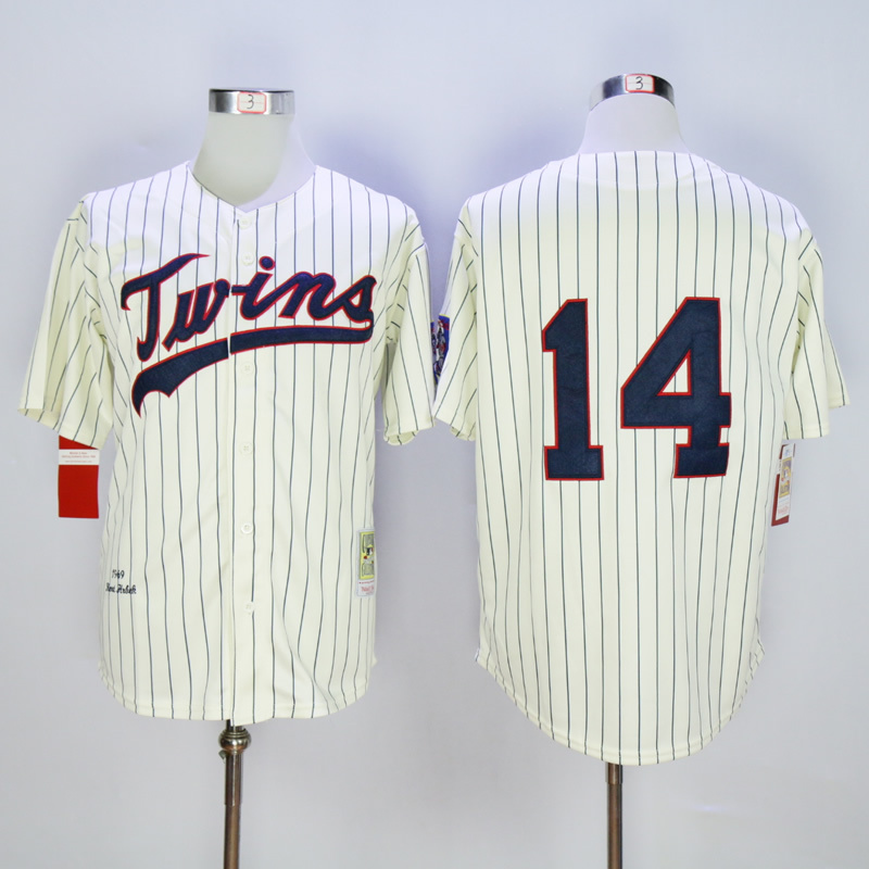 MLB Minnesota Twins #14 Kent Hrbek Throwback Cream 1969 Jersey