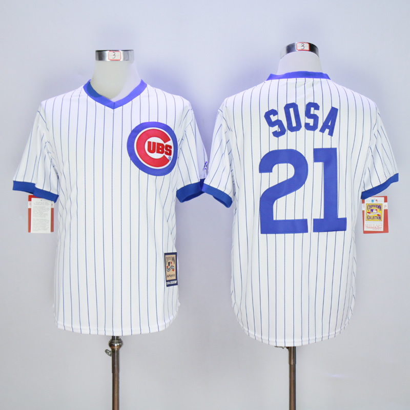 MLB Chicago Cubs #21 Sosa White Pullover Jersey