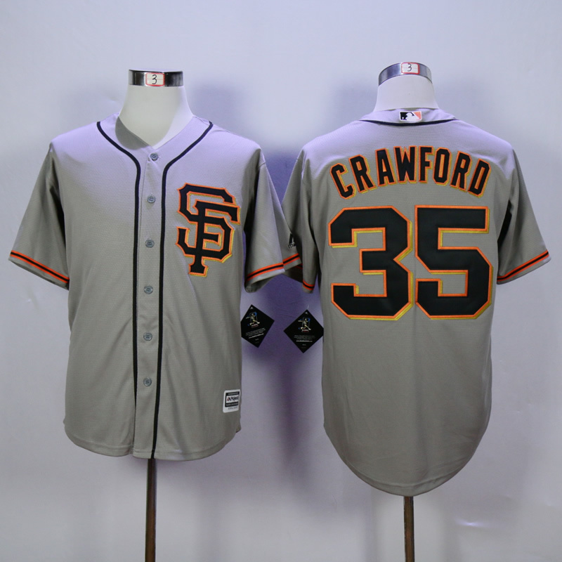MLB San Francisco Giants #35 Crawford Grey New Jersey