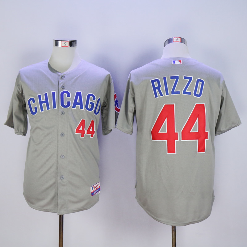 MLB Chicago Cubs #44 Rizzo Grey Jersey