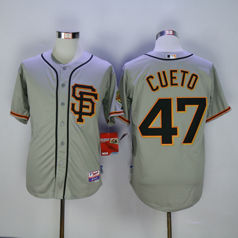 MLB San Francisco Giants #47 Cueto Grey New Jersey
