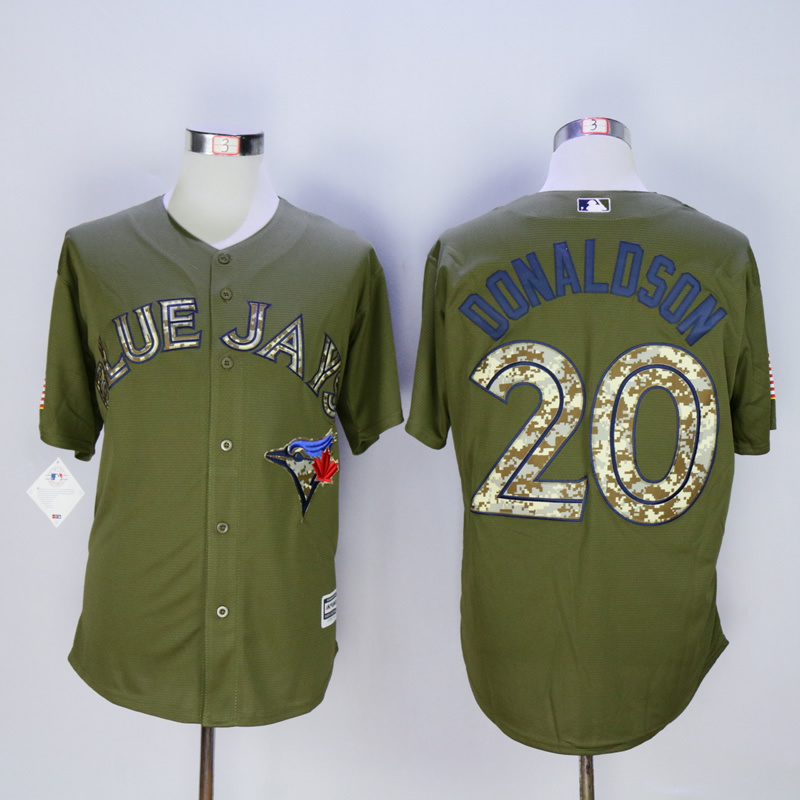 MLB Toronto Blue Jays #20 Donaldson Salute To Service Green Jersey
