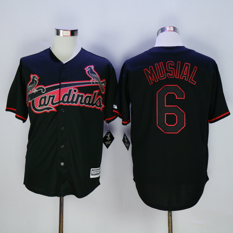 MLB St.Louis Cardinals #6 Musial Black New Jersey