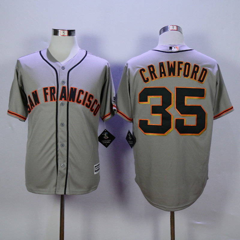 MLB San Francisco Giants #35 Crawford Grey Jersey