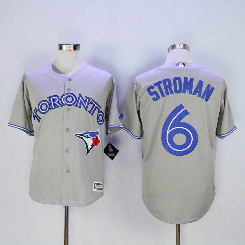 MLB Toronto Blue Jays #6 Stroman Grey Jersey