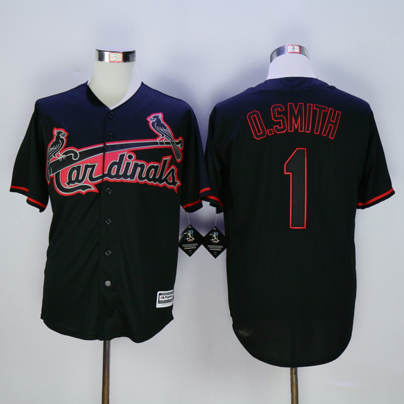 MLB St.Louis Cardinals #1 O.Smith Black New Jersey