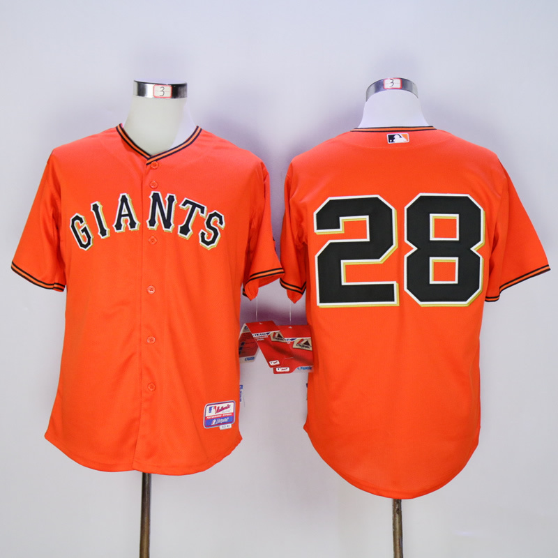 MLB San Francisco Giants #28 Posey Orange jerseys 