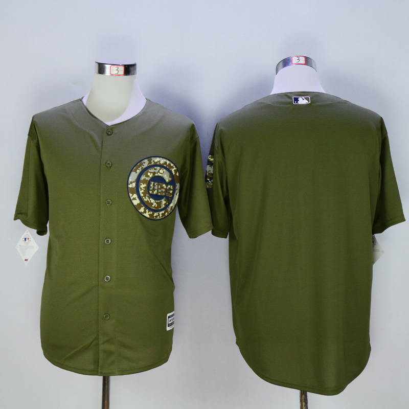 MLB Chicago Cubs Blank Salute To Service Green Jersey