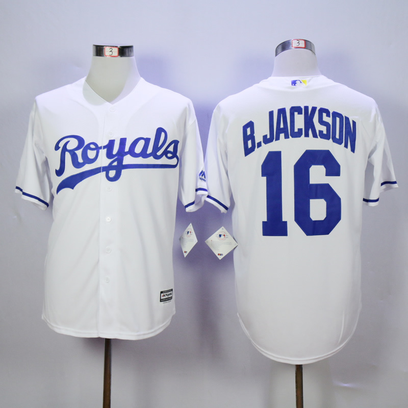 MLB Kansas City Royals #16 B.Jackson White Jersey