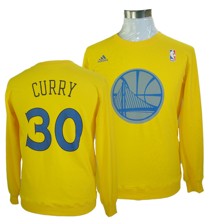 NBA Golden State Warriors #30 Curry Yellow Long-Sleeve T-Shirt