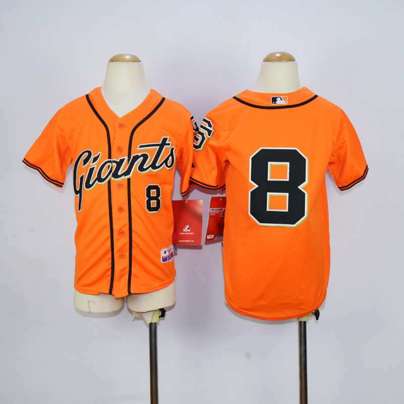 MLB San Francisco Giants #8 Pence Orange Youth Jersey