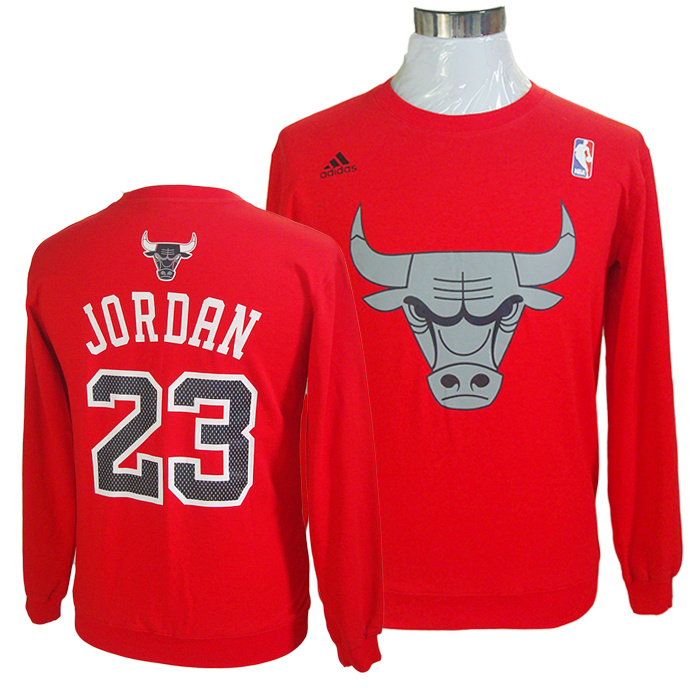 NBA Chicago Bulls #23 Jordan Red Long-Sleeve T-Shirt