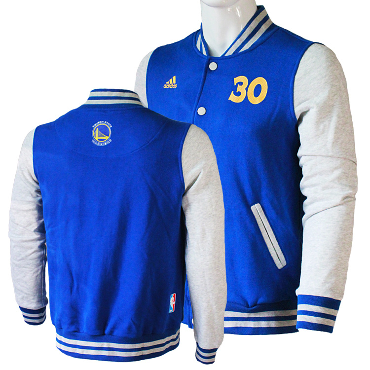 NBA Golden State Warriors #30 Curry Blue Jacket