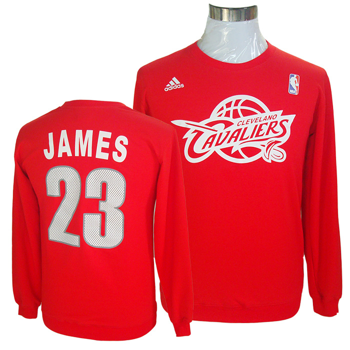 NBA Cleveland Cavaliers #23 James Red Long-Sleeve T-Shirt