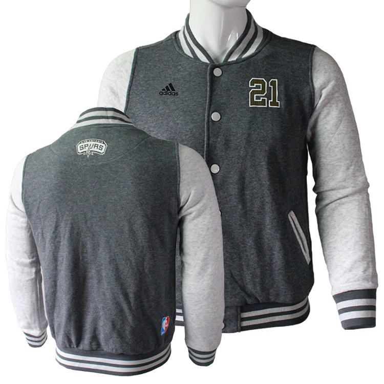NBA San Antonio Spurs #21 Duncan Grey Jacket