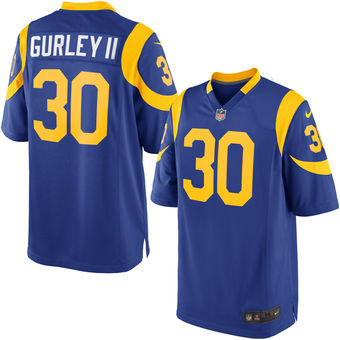 NFL Los Angeles Rams #30 Gurley II Blue Elite Jersey.jpeg