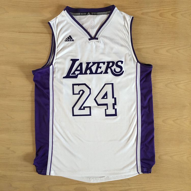 NBA Los Angeles Lakers #24 Kobe Bryant White Purple Jersey