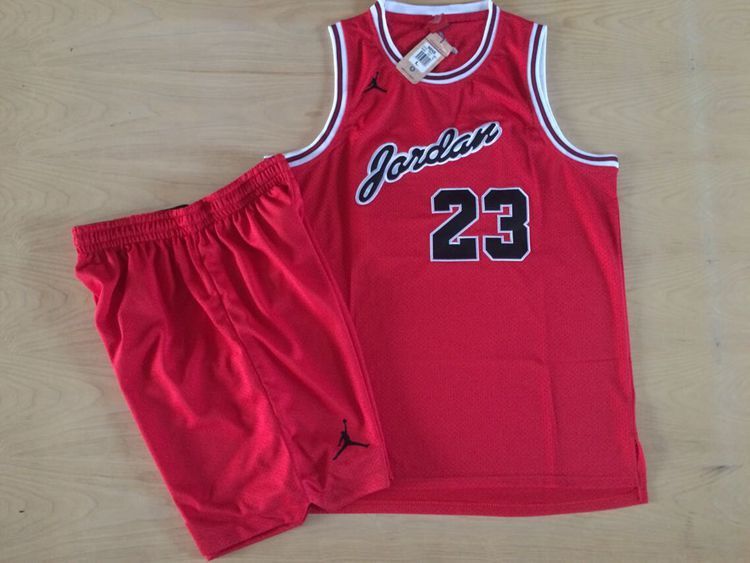 NBA Chicago Bulls #23 Jordan Anniversary Red Jersey Suit