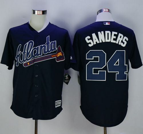 MLB Atlanta braves #24 Sanders D.Blue Jersey