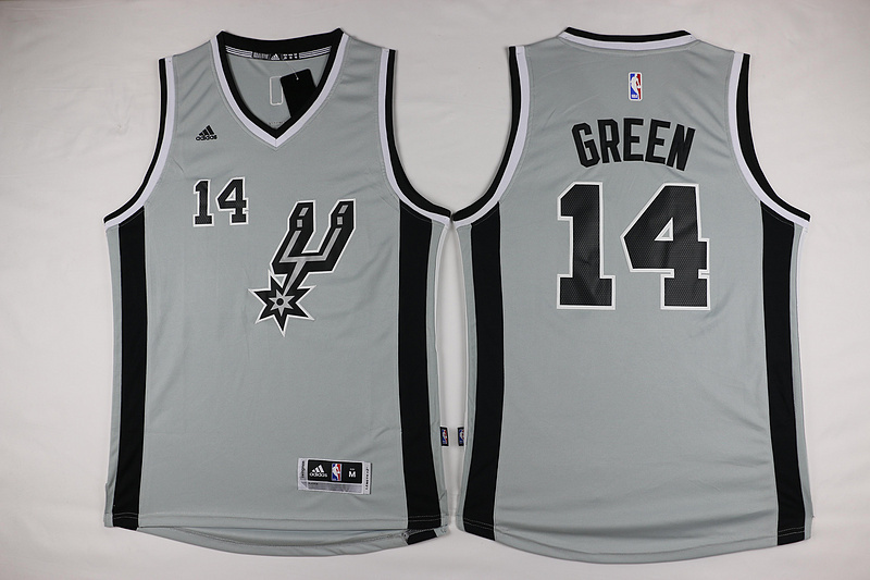 San Antonio spurs #14 Danny Green Grey NBA Jersey