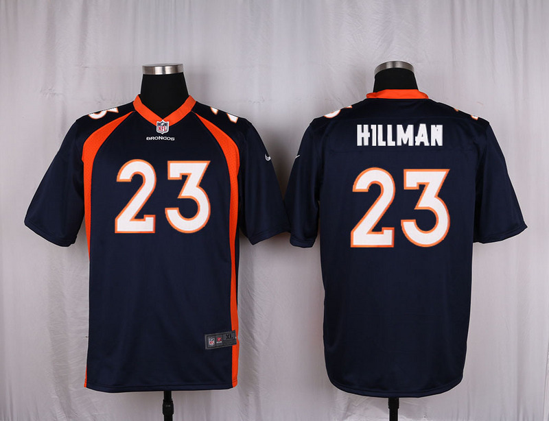 Nike Denver Broncos #23 Hillman Elite Blue Jersey