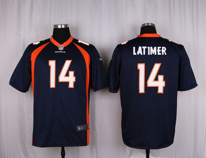 Nike Denver Broncos #14 Latimer Elite Blue Jersey