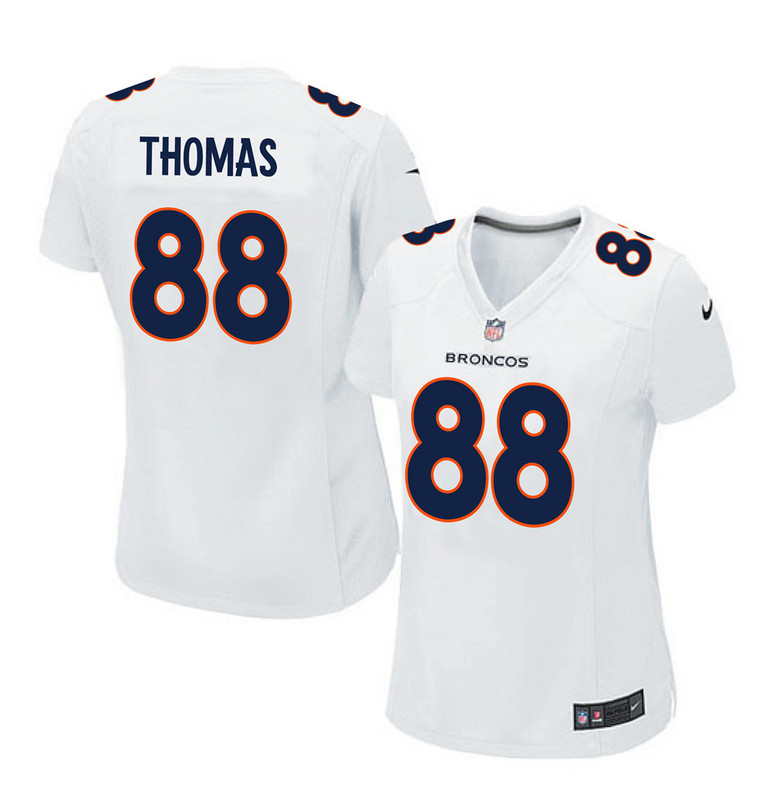 NFL Denver Broncos #88 Thomas White Women Jersey