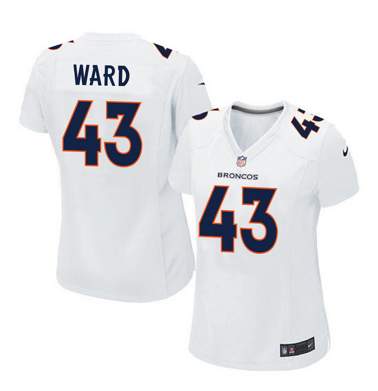 NFL Denver Broncos #43 Ward White Women Jersey