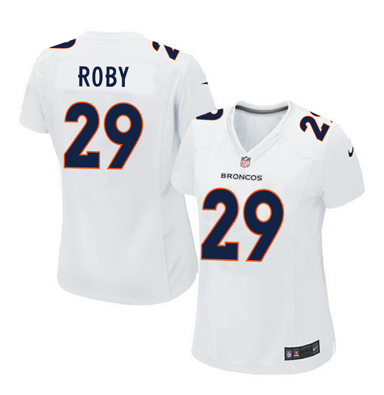 NFL Denver Broncos #29 Roby White Women Jersey