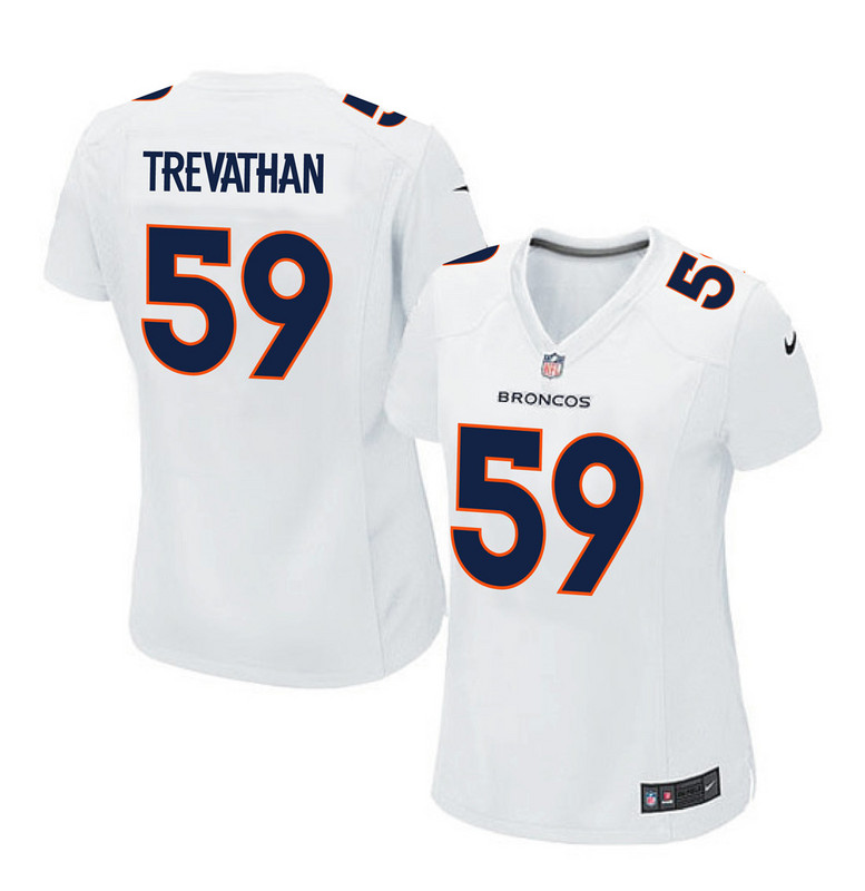 NFL Denver Broncos #59 Trevathan White Women Jersey