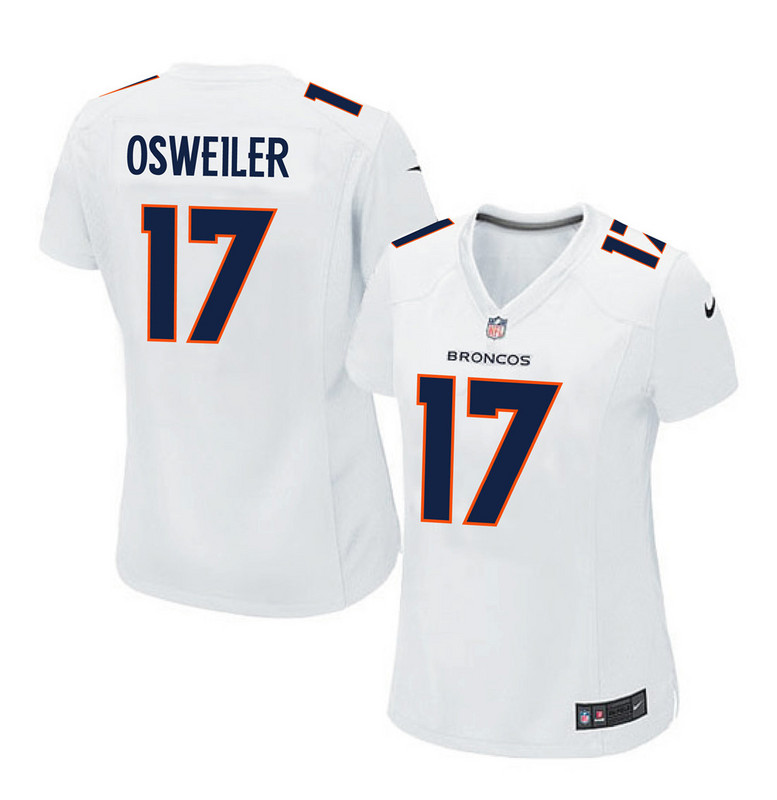 NFL Denver Broncos #17 Osweiler White Women Jersey