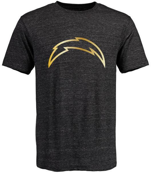 Mens San Diego Chargers Pro Line Black Gold Collection Tri-Blend T-Shirt