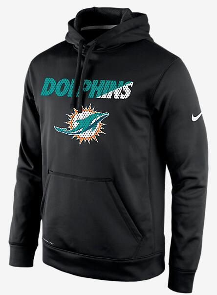 Mens Miami Dolphins Nike College Navy Kick Off Staff Performance Pullover Hoodie 