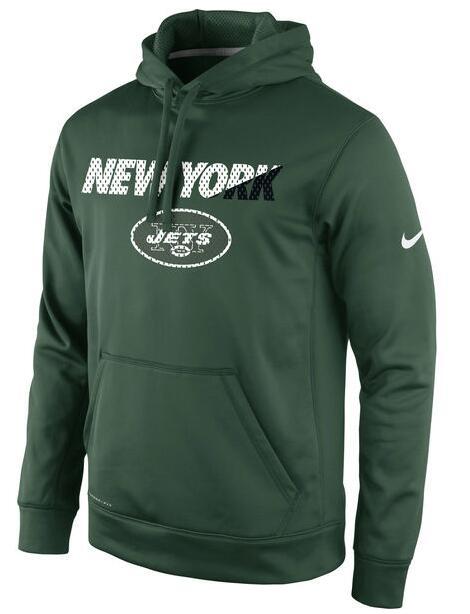 Mens New York Jets Nike Green Kick Off Staff Performance Pullover Hoodie 