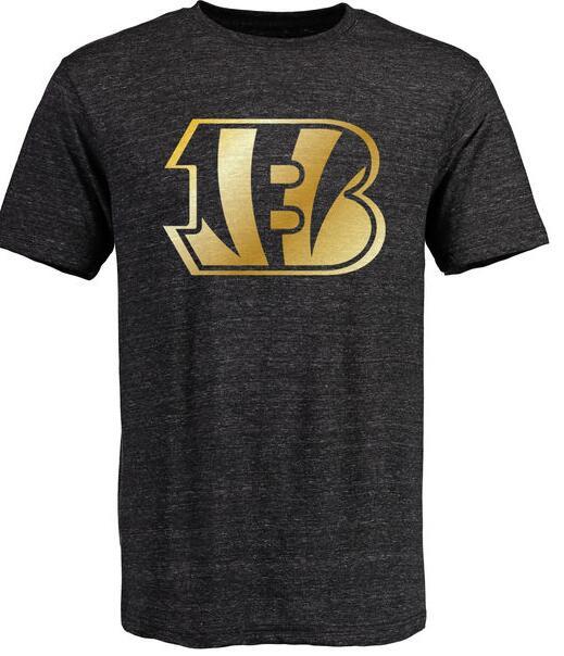 Mens Cincinnati Bengals Pro Line Black Gold Collection Tri-Blend T-Shirt