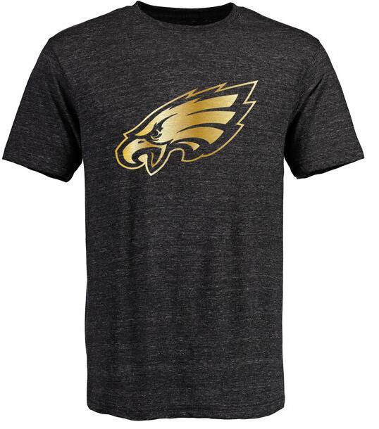 Mens Philadelphia Eagles Pro Line Black Gold Collection Tri-Blend T-Shirt