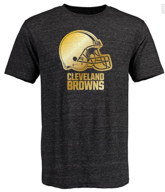 Mens Cleveland Browns Pro Line Black Gold Collection Tri-Blend T-Shirt