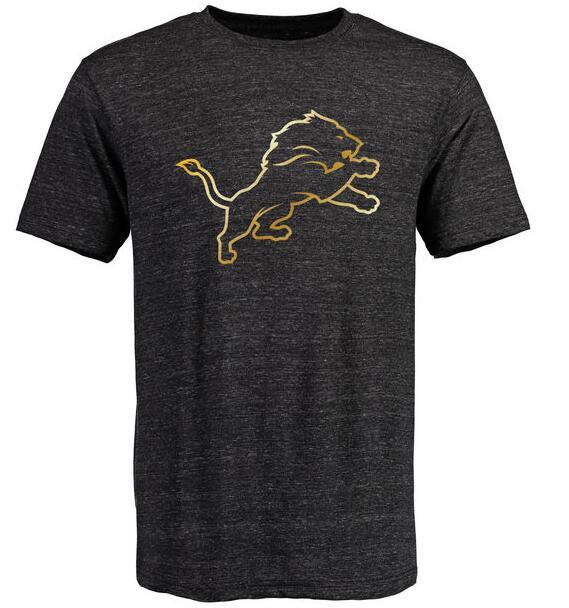 Mens Detroit Lions Pro Line Black Gold Collection Tri-Blend T-Shirt