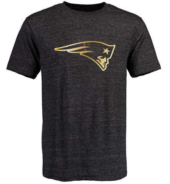 Mens New England Patriots Pro Line Black Gold Collection Tri-Blend T-Shirt