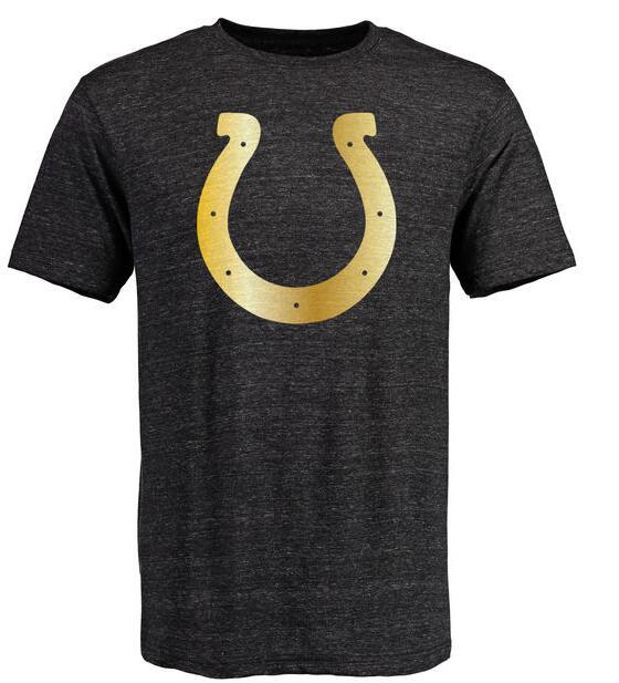 Mens Indianapolis Colts Pro Line Black Gold Collection Tri-Blend T-Shirt