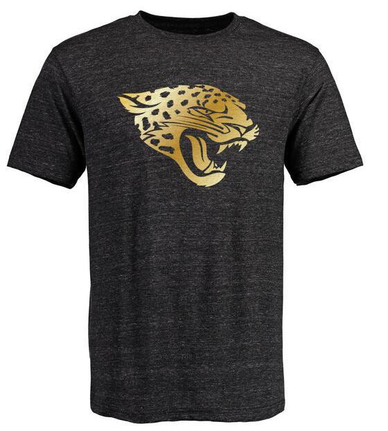 Mens Jacksonville Jaguars Pro Line Black Gold Collection Tri-Blend T-Shirt